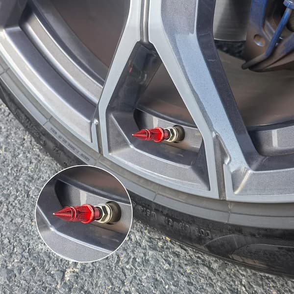 45 mm Spikede Aluminium Ventilhetter, 4 stk. Støvtette Dekkhjul S
