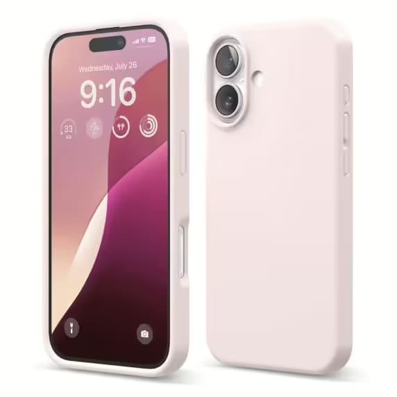 iPhone 16 -matkapuhelinkotelo silikoni Rvelon - Pinkki