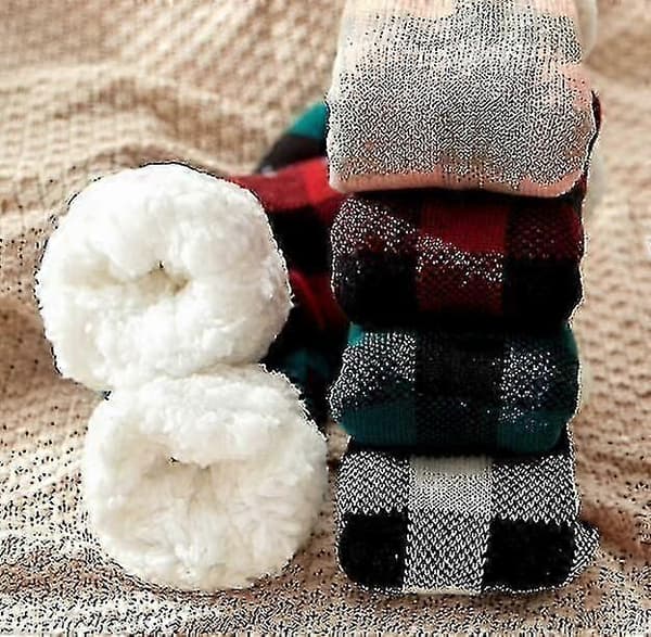 Fluffy Termiske Sherpa Tøffelsokker Ultra Bløde Jule Vinterstrømper
