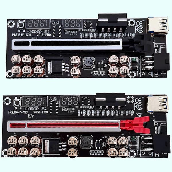 Ver018 Pro Pci-e Riser-kort Pci-e 1x til 16x Usb3.0 60cm Grafikkort-Riser med 12 Solide Kondensatorer