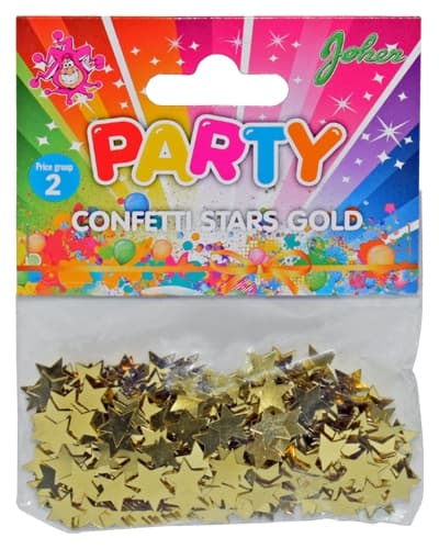 Konfetti Stjärnor Guld