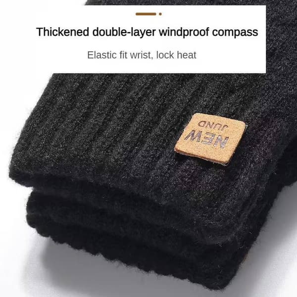Unisex Insulated Gloves - Warm & Comfortable - with Thick Fleece Lining - Five-Finger Design