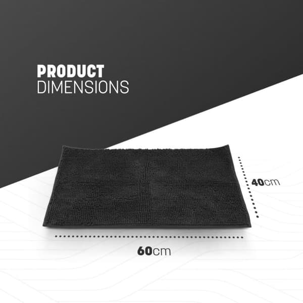 Microfiber Bathroom Mat Non-Slip Soft Comfortable Water Absorbent Quick Dry Machine Washable Hygienic Bathroom Mat Grey