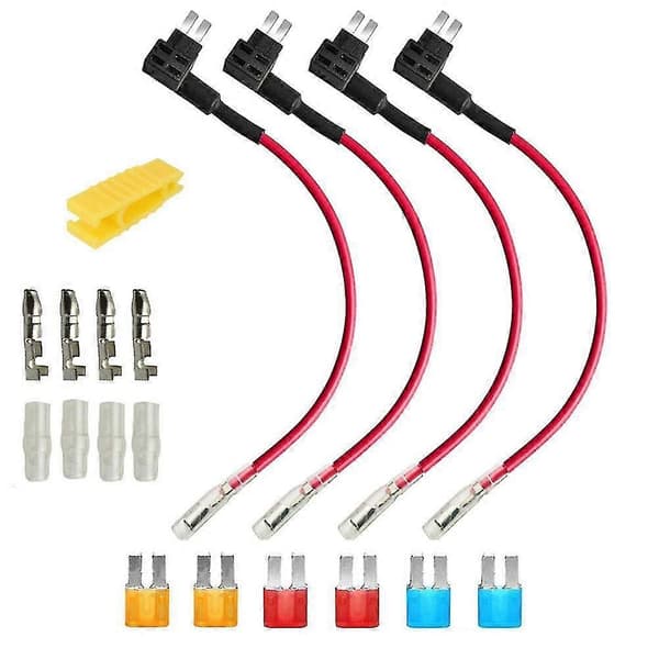 4 stk 12v-24v Add-a-circuit Micro2 Sikringsuttak, Bakre Bladholder
