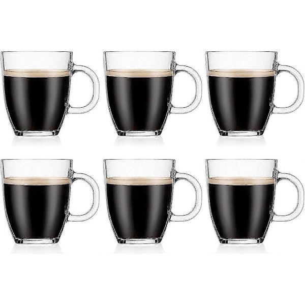 Kahvimuki, 6 kpl (1 kpl) Kirkas - 350 ml