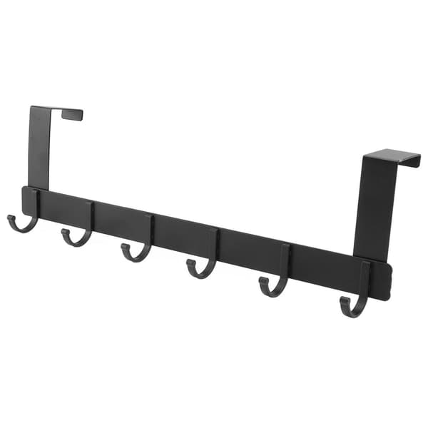 Door Hanging Hook, 6 Hooks, Space Aluminum, Thickened, Movable KLB