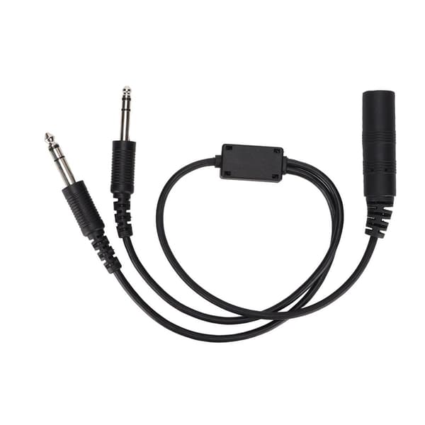 Flyheadset-adapter helikopter enkeltstik til GA dobbelt KLB
