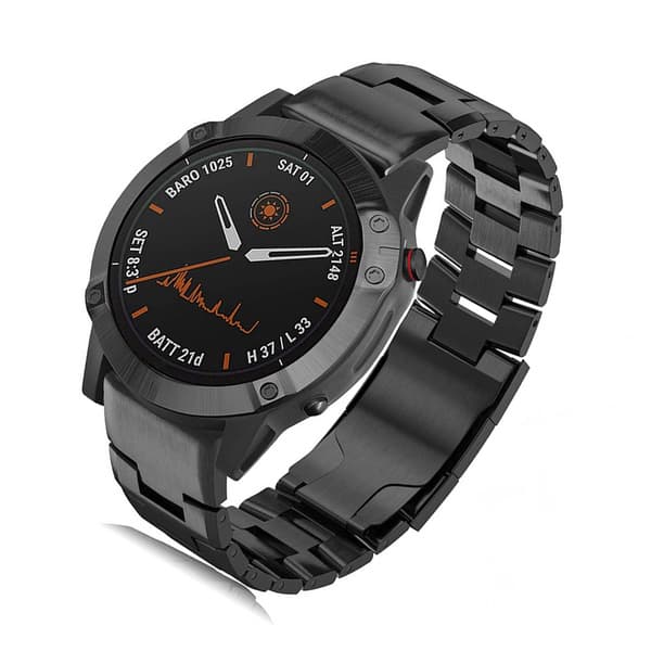 Garmin Quick Release -kellonranneke - 22mm musta titaani