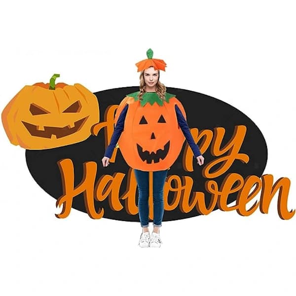 Halloween-kostymer for foreldre og barn med gresskaransiktsmaling