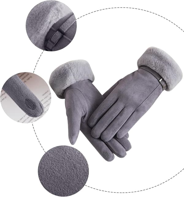 Dame vinterhansker varme fleeceforede stretch tykke hansker