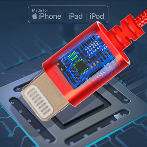 In-Ear-hodetelefoner kompatible med iPhone 11 Rød