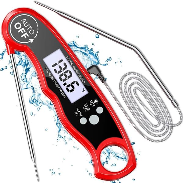 Kødtermometer grilltermometer, LCD digital stegetermometer