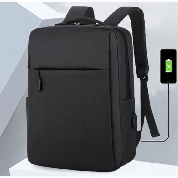 15,6\" Laptop Rygsæk med USB-oplader Sort