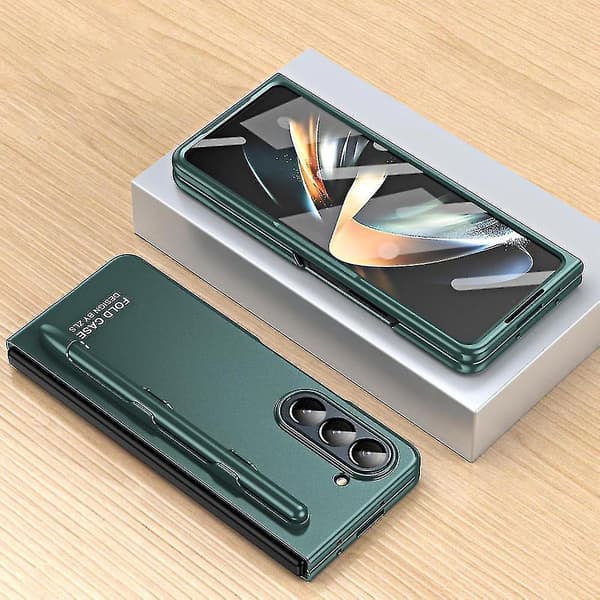 Case for Samsung Z Fold 5 with S Pen & S Pen Holder, Built-in Screen Protector Galaxy Z Fold 5 Case