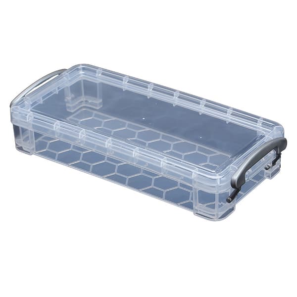 1 stk. stablebar pennboks farget penneoppbevaring (transparent)