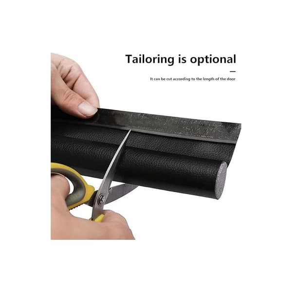 96 cm One-Sided Door Draft Stopper - with Weatherstrip, Waterproof and Insect-Proof Door Draft Stopper (Black)