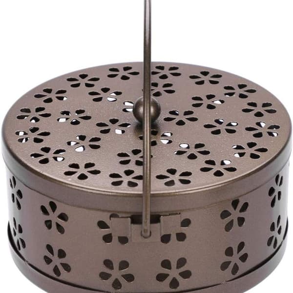 Metal Mosquito Coil Holder, Portable Iron Container for Mosquito Coils