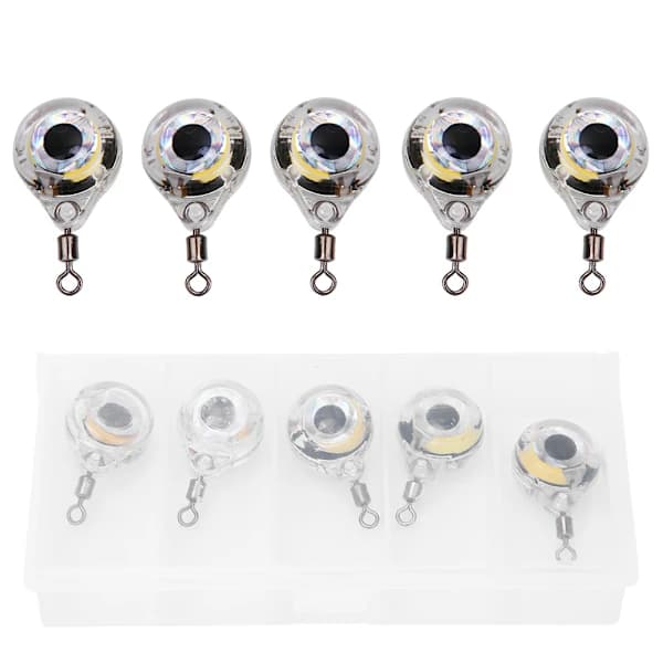Eye-shaped LED Underwater Fishing Light - 5 pcs