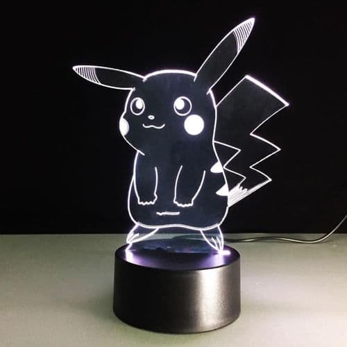 3D LED Night Light, 7 Colors Gradually Changing with Touch Button USB Table Lamp