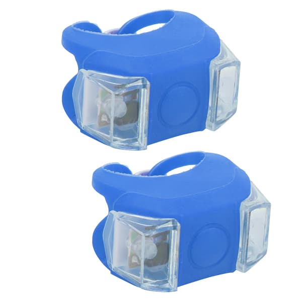 2pcs LED Bicycle Light Front Rear Safety Warning Light Colorful Lamp 3 Lighting Modes Waterproof Cycling Equipment Blue