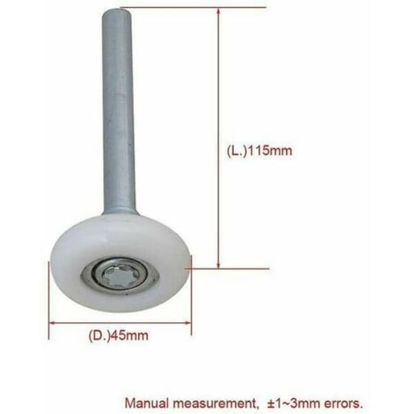 4-pack förseglade kullager nylon garageportsrullar med 115 mm stam