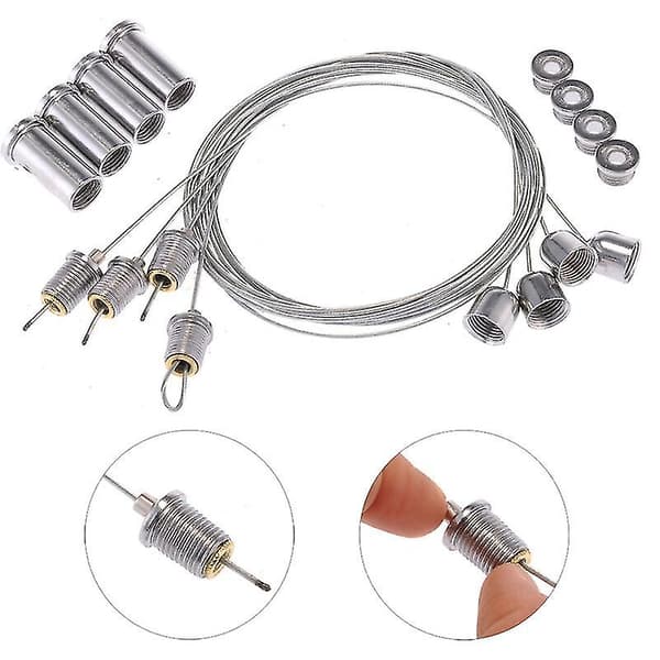 2024 Takpendel Kit Justerbart Pendelkabel Tråd Pendellampe Rustfrit Stål Reb Hængende Loft LED Panel Kit Lineære Lamper