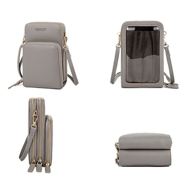 SJ617 Multifunctional Mobile Phone Bag with Touch Screen, Shoulder Bag (Grey)