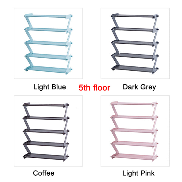 Stackable Organizer 4/5-Layer Multi-Layer Organizer for Shoes and Daily Necessities at Home Coffee 4 Layers Coffee 4 Layers
