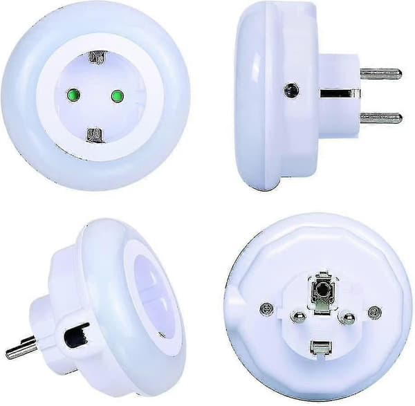 LED-uttak nattlys med skumringssensor barnesikker