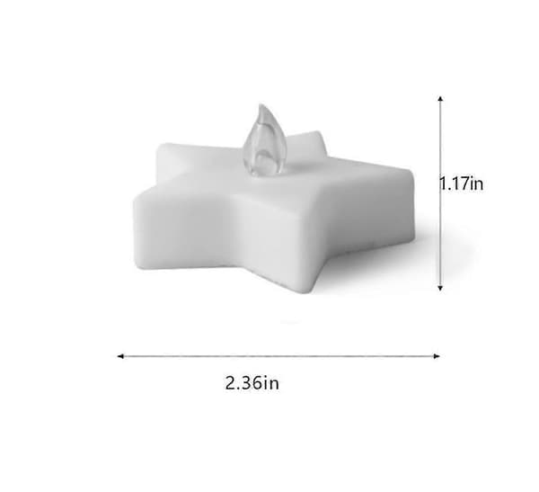 Creative Star Shape Decorative Flameless Candle 12pcs