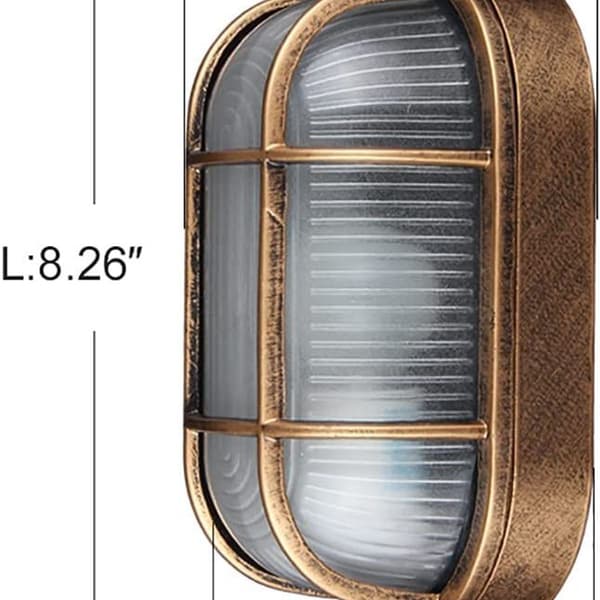 Outdoor Wall Light, Oval Cast Aluminum Wall Light, (2 Pieces)