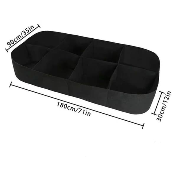 Plantepose til have og balkon, 180 x 90 x 30 cm, sort