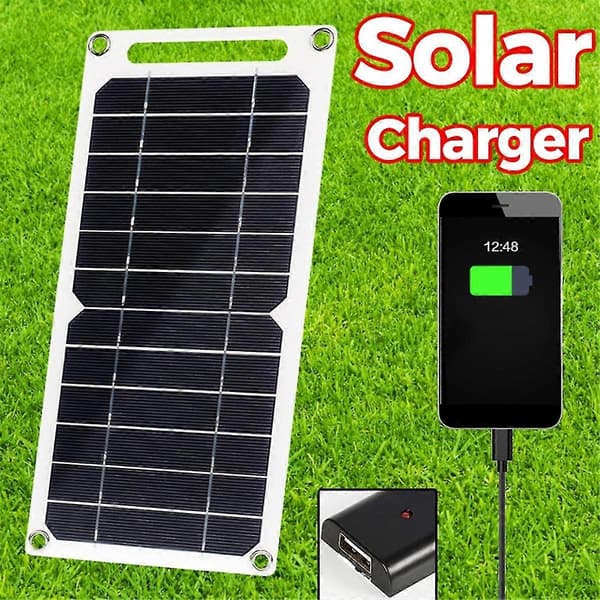 5V 6W Solcellepanel Bærbart Batteripanel Solcellelader Mobiltelefon Mobil Strøm For Utendørs Vandring Camping