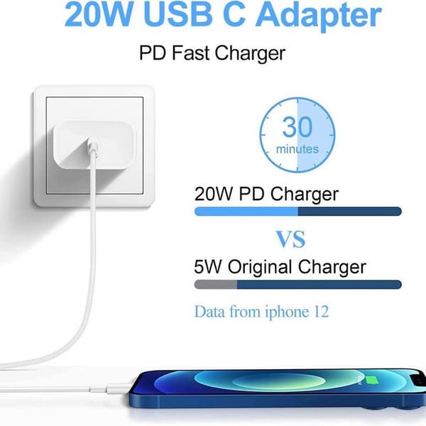 20W USB C-strømforsyning USB C-lader