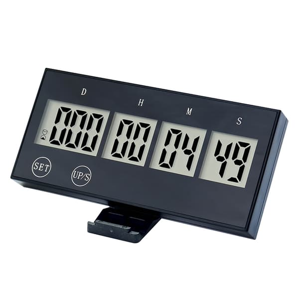 Måltimer LCD-skærm Touch-knap Kompakt Undersøgelsestimer til Studier Kontor Skole Køkken Sort