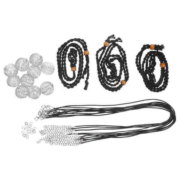 Halsbandssnöre dekorativt materialset för DIY 1 set justerbar kristallhängebur[DB]