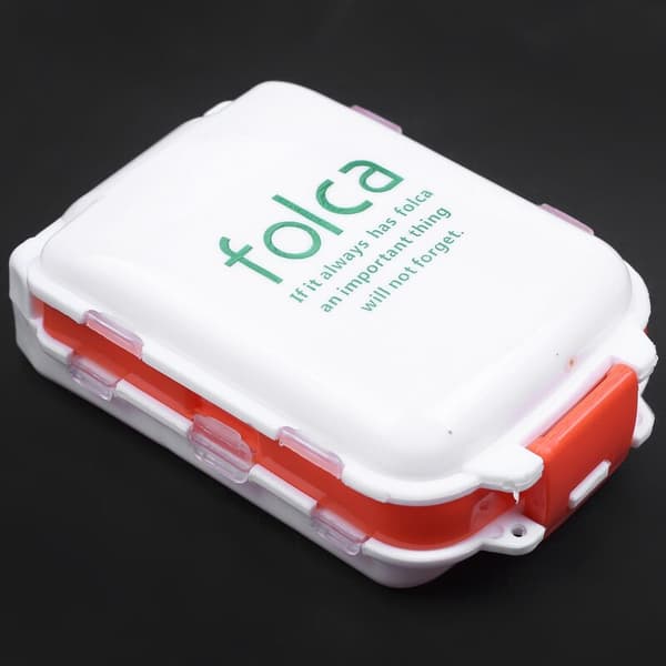 Reiseveske 8 rom Medisin Tablett Holder Organizer Dispenser Etui Pilleboks
