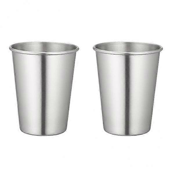 Rostfritt stål dubbelväggigt muggset för varma och kalla drycker 2 st 2 Pcs