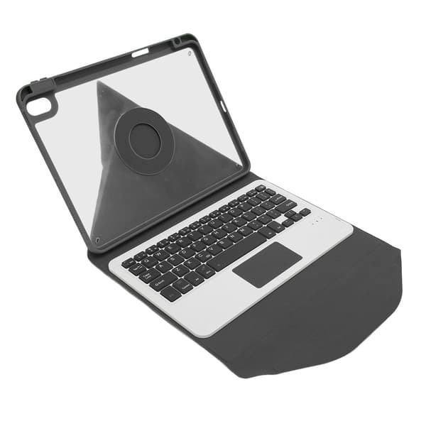 Keyboard Case with Wireless Keyboard, Trackpad, Built-in Pen Holder, Keyboard Case for IOS Tablet 9 8 7 Black