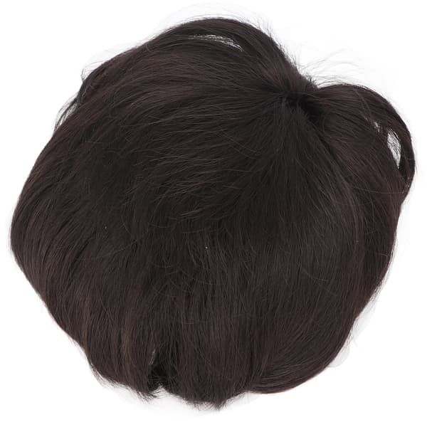 Hårstykke til mænd Blød erstatning Realistisk Moderigtig Sort Toupee til Herrer 6,3 X 7,1 tommer
