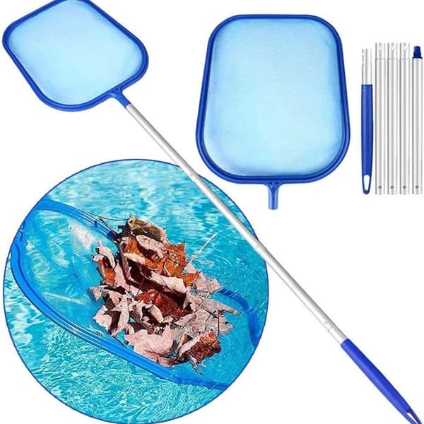 Pool net, pool cleaning set with fine mesh net and 120 cm aluminum KLB