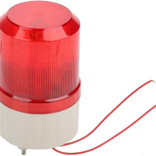 220V 2A Rød LED Nødlys Advarselslys Backup Stroboskop Roterende Alarmsystem (8 * 8 * 15cm)