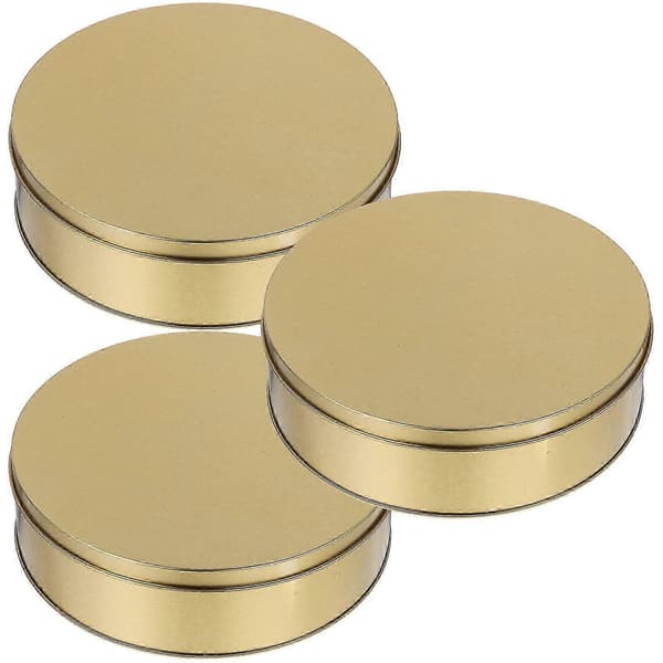 3 Pcs Cookie Jars with Lid Round Tin Box Candy Box Metal Container for Cookies Candy Snacks