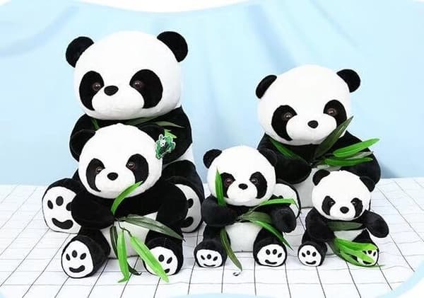 Bambupanda, sød blød vasket panda plys, stofdyr P DXGHC