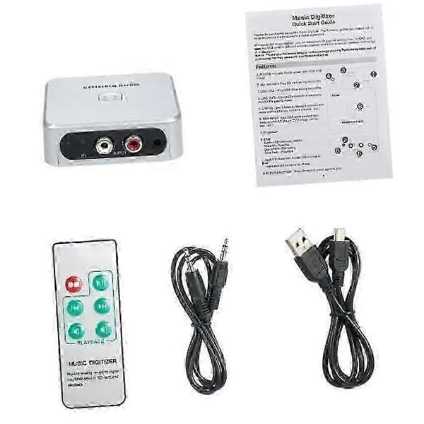 MP3 Audio Recorder, Automatic and Manual Recording, USB/SD, RCA 3.5mm Inputs, IR Remote Control