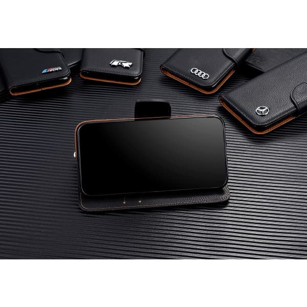 SQBB Kompatibelt med iPhone 12 Pro Max Flip Mobilskal i Läder AMG_max