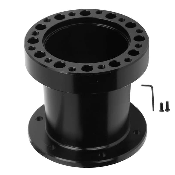 3 inch Steering Wheel Quick Release Hub Adapter Detach Height Adjustment Universal for Car Black