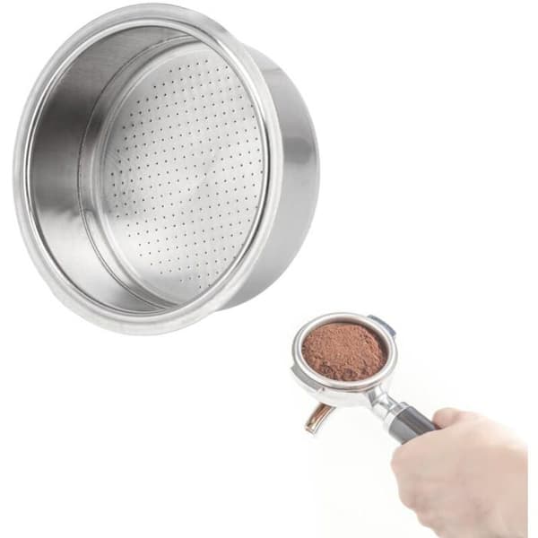 Kaffefilter i rustfritt stål, trykksatt kaffefilterkurv