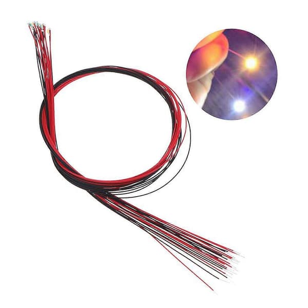 40 Pieces Model Train Wired LED Lamp Mini Architecture Model Train Scene Decor