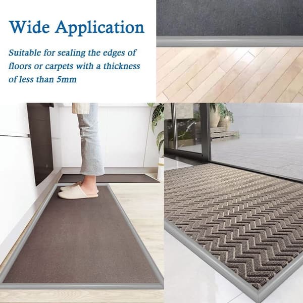 2 meter kantlist PVC mattkantlist gummimatte beige